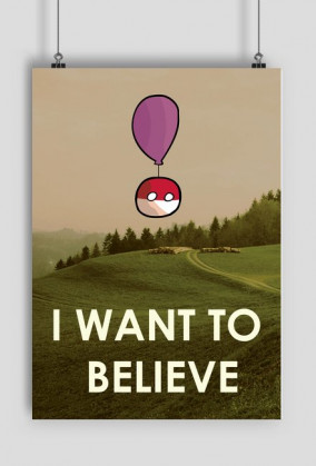 I want to believe Polandball Plakat A2 Pion