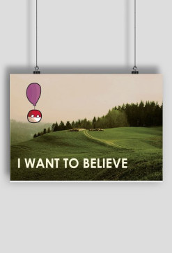I want to believe Polandball Plakat A2 Poziom