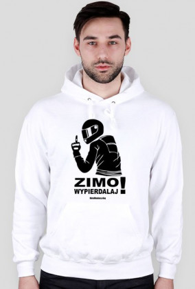 ZIMOWA bluza z kapturem (biała lub szara)