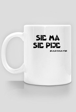 Biały kubek "sie ma sie pije"-EasyMate