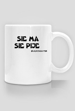 Biały kubek "sie ma sie pije"-EasyMate