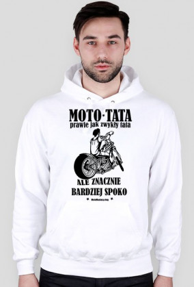 BLUZA moto tata (biała)