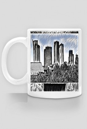 Wieżowce - litografia