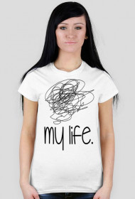 Koszulka my life. biała