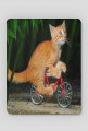 Podkładka pod mysz kot na rowerze