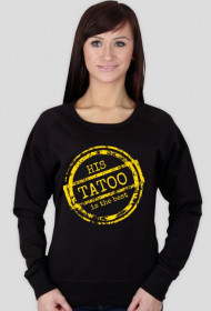 Bluza Damska- His tatoo is the best (złoty)