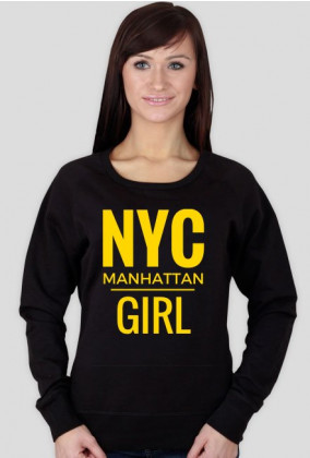 Bluza Damska - NYC Manhattan Girl (złoty)