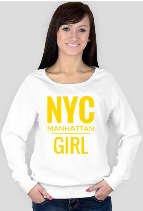 Bluza Damska - NYC Manhattan Girl (złoty)