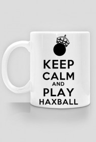 Keep Calm And Play Haxball - kubek (czarny napis, z prawej strony)