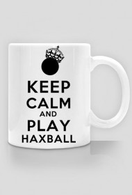 Keep Calm And Play Haxball - kubek (czarny napis, z lewej strony)