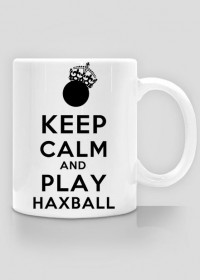Keep Calm And Play Haxball - kubek (czarny napis, z lewej strony)