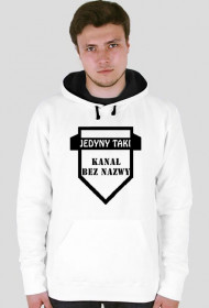 Wzór jedyny taki (Biała bluza Stylowa z czarnym kapturem)