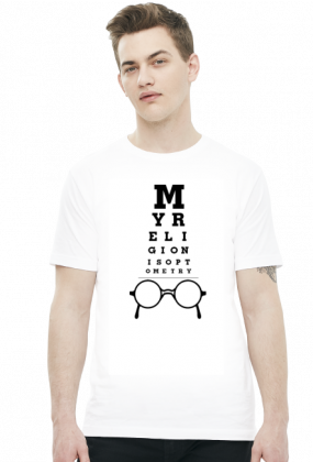 Koszulka męska - My religion is optometry