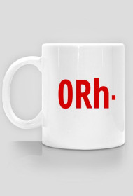 Kubek z grupą krwi 0Rh-