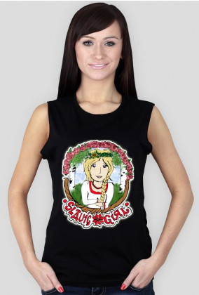 Słowianka Slavic Girl Black Tank T-Shirt