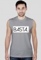 Koszulka sportowa męska ciemna z napisem BASTA