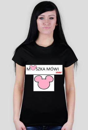 Koszulka damska z krótkim rękawkiem Myszka Mówi Siema