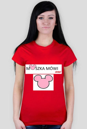 Koszulka damska z krótkim rękawkiem Myszka Mówi Siema