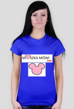 Koszulka damska z krótkim rękawkiem Myszka Mówi Siema
