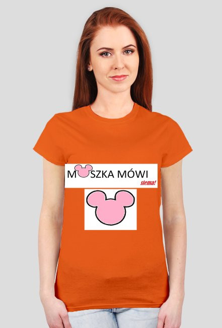 Koszulka damska z krótkim rękawkiem Myszka Mówi Siema