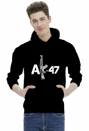 AK 47 - czarna bluza z kapturem