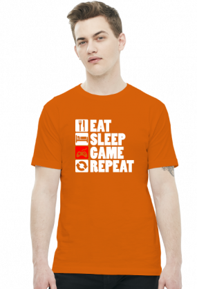 EAT, SLEEP, GAME, REPEAT - koszulka męska (różne kolory)