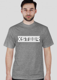 T-SHIRT - "XSTEER" GRAY/BLACK