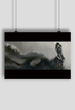 Plakat Assasin tło czarne