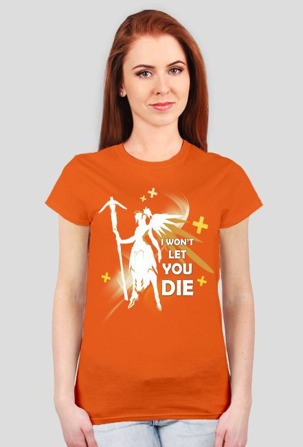 Koszulka Damska Overwatch - I WONT LET YOU DIE - Mercy