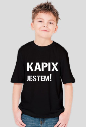 czarna koszulka KAPIX jestem