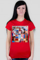 Red Blue City Top Woman