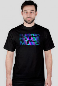Koszulka Electro House Music LED (czarna)
