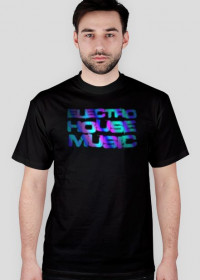 Koszulka Electro House Music LED (czarna)