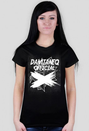 #DamianeqOfficial - Czarny T-Shirt Damski