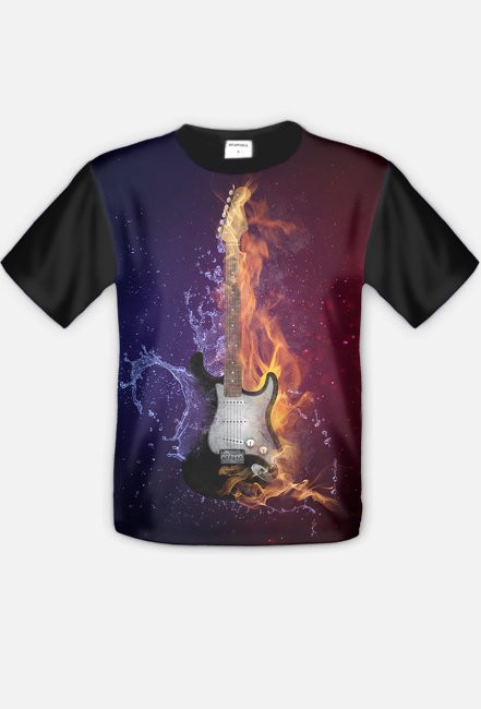 Koszulka gitara fullprint