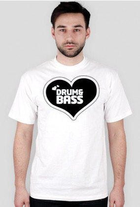 Koszulka Drum And Bass - Heart (biała)
