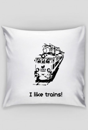 Poduszka "Lubię pociągi"