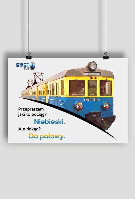 Plakat - Niebieski do połowy (EN57)