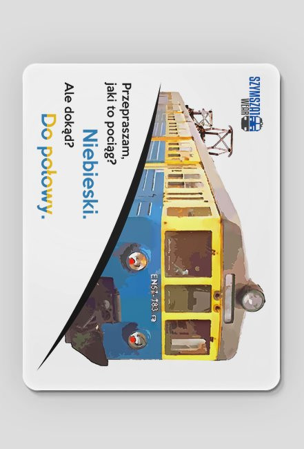 Podkładka pod myszkę - Niebieski do połowy (EN57)