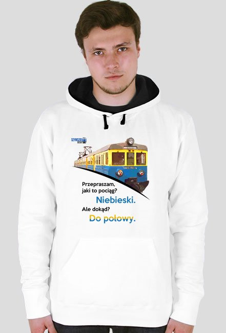 Bluza z kapturem - Niebieski do połowy (EN57)