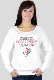 Bluza z nadrukiem, fitness (Zrzucam wagę i..)