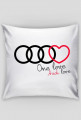 'One love Audi love' poszewka,bez wypełnienia