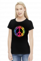 Peace and love koszulka damska