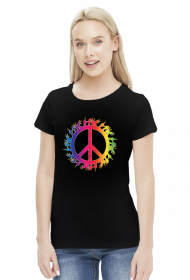 Peace and love koszulka damska