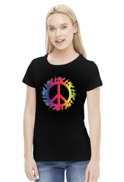 Peace and love koszulka damska