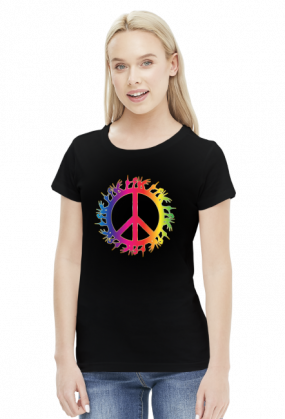 Peace and love koszulka damska