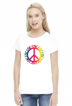 Peace and love koszulka damska