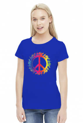 Peace and love koszulka damska