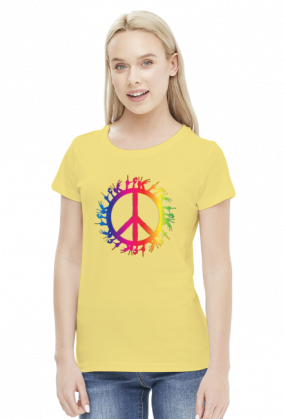 Peace and love koszulka damska