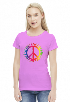 Peace and love koszulka damska